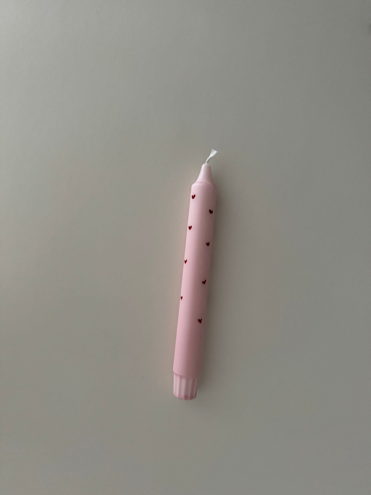 Sydänkynttilä, vaaleanpunainen 1 kpl